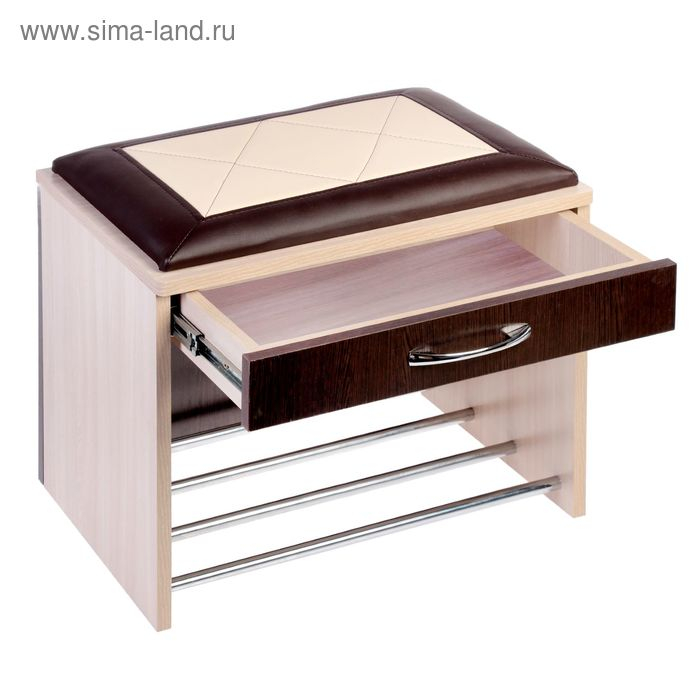 Тумба мини Ольга 5.1, Ясень шимо светлый/Венге