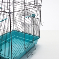 Клетка для птиц "Пижон" №104-Б, разборная, 2 секции, 58 х 40 х 88см, бирюзовая Клетка для птиц "Пижон" №104-Б, разборная, 2 секции, 58 х 40 х 88см, бирюзовая