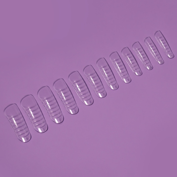 Верхние формы для наращивания, набор 120 шт, форма овал, прозрачные Верхние формы для наращивания, набор 120 шт, форма овал, прозрачные