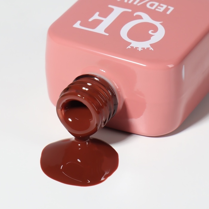 Гель лак для ногтей &laquo;SIMPLE&raquo;, 3-х фазный, 10 мл, LED/UV, цвет коричневый (124)