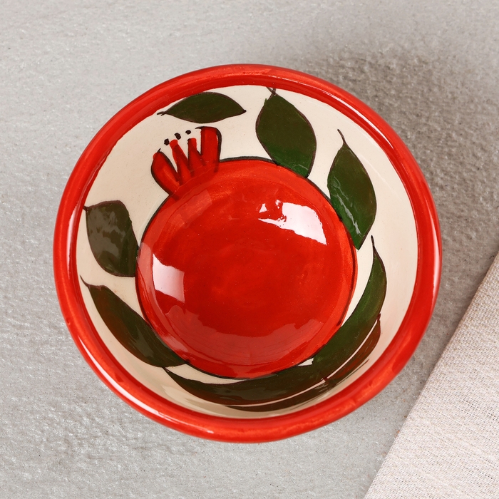 Пиала Риштанская Керамика "Гранаты", 9,5 см, средняя