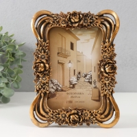 Фоторамка полистоун 10х15 см "Королевские розы в букете" тёмное золото 15х2х20 см Фоторамка полистоун 10х15 см "Королевские розы в букете" тёмное золото 15х2х20 см