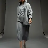 Платье D2, серое, размер XL/XXL