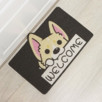 Коврик придверный грязезащитный Доляна &laquo;Корги&raquo;, 40&times;60 см, цвет МИКС