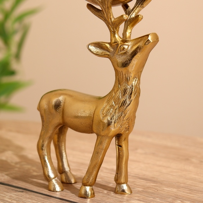 Подсвечник Подсвечник "Оленёнок" алюминий 13х8,5х21 см