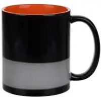 Кружка-хамелеон On Display, глянцевая, черная с оранжевым Кружка-хамелеон On Display, глянцевая, черная с оранжевым
