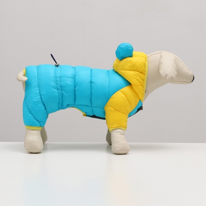 Комбинезон Комбинезон "Медвежонок", размер 16 (ДС 36 см, ОГ 46 см, ОШ 35 см), жёлто-голубой