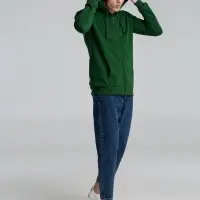 Толстовка на молнии с капюшоном Siverga Heavy 2.0, темно-зеленая, размер XXL