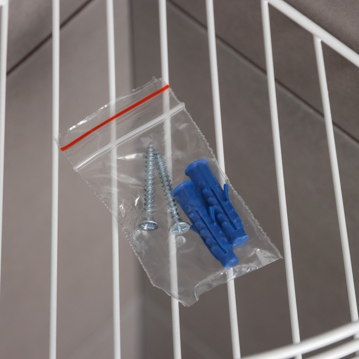 Полка для ванной угловая 2-х ярусная, 19&times;30 см, цвет белый