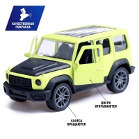 Машина металлическая &laquo;Джип&raquo;, инерционная, 1:36, открываются двери, цвет зелёный