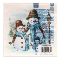 Новогодние салфетки бумажные Home Collection &laquo;Дружная семья&raquo;, 3 слоя, 33х33 см, 20 шт