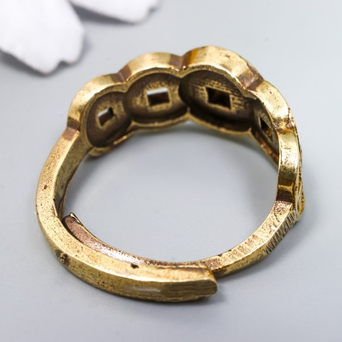 Сувенир латунь Сувенир латунь "Денежное кольцо - пять императоров" 2,1х2,1 см