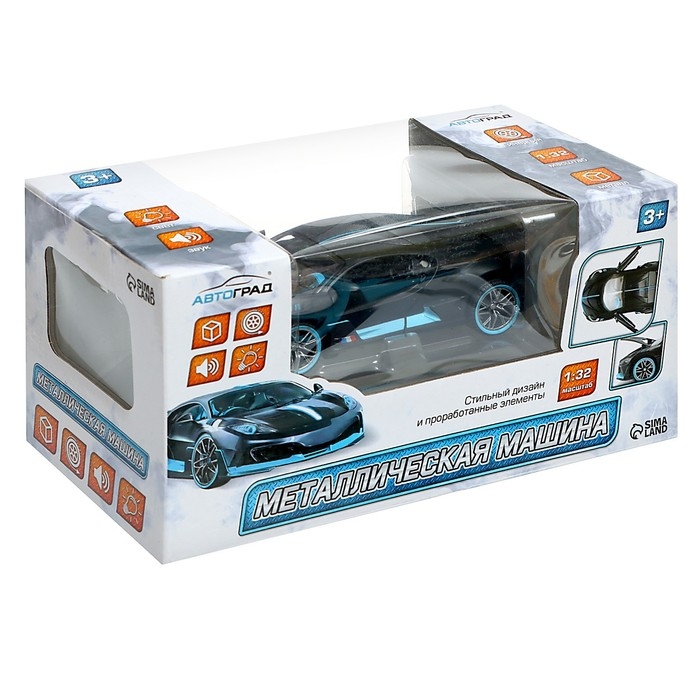 Машина металлическая «Купе», 1:32, открываются двери, капот, багажник, инерция, цвет чёрный Машина металлическая «Купе», 1:32, открываются двери, капот, багажник, инерция, цвет чёрный