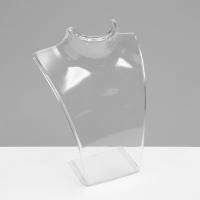 Бюст для украшений, 10&times;2,5&times;13 см, h=13 см, цвет прозрачный, глянцевый