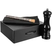 Набор Gambit с мельницей и фартуком, черный Набор Gambit с мельницей и фартуком, черный