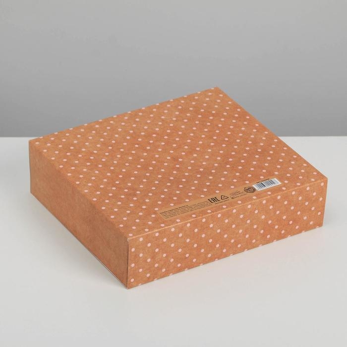 Коробка подарочная складная, упаковка, &laquo;Для тебя&raquo;, 20 х 18 х 5 см, БЕЗ ЛЕНТЫ