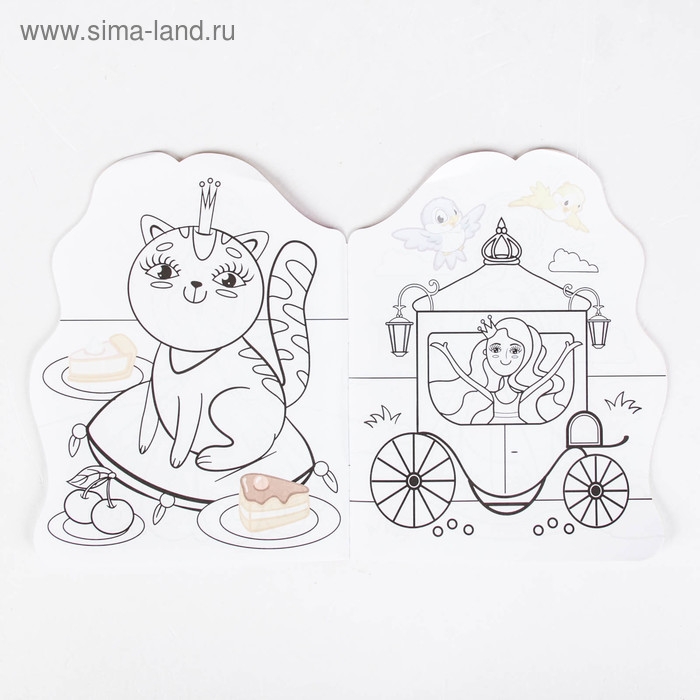 Раскраска с наклейками &laquo;Принцесса&raquo;, 16 стр.