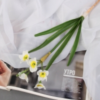 Цветы искусственные "Нарцисс люкс" диам.цветка-3,5см, 38 см, бело-жёлтый Цветы искусственные "Нарцисс люкс" диам.цветка-3,5см, 38 см, бело-жёлтый