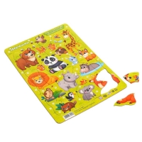 Пазл в рамке &laquo;Зверюшки&raquo;, на подложке, 42 детали