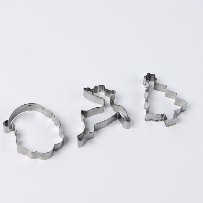 Новый год. Набор форм для печенья &laquo;Волшебство&raquo;, 3 шт