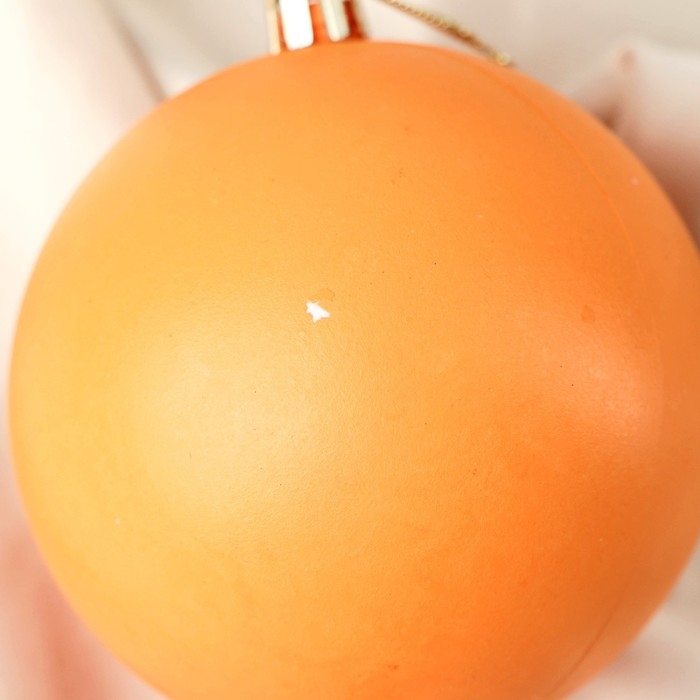 Набор шаров пластик d-8 см, 2 шт Набор шаров пластик d-8 см, 2 шт "Матовый" оранжевый