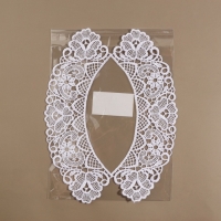 Воротник пришивной, гипюровый, 22 &times; 5,5 см, цвет белый