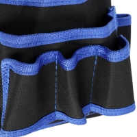 Сумка-пояс для инструментов ТУНДРА, одинарная, 2 кармана. 5 петлей Сумка-пояс для инструментов ТУНДРА, одинарная, 2 кармана. 5 петлей