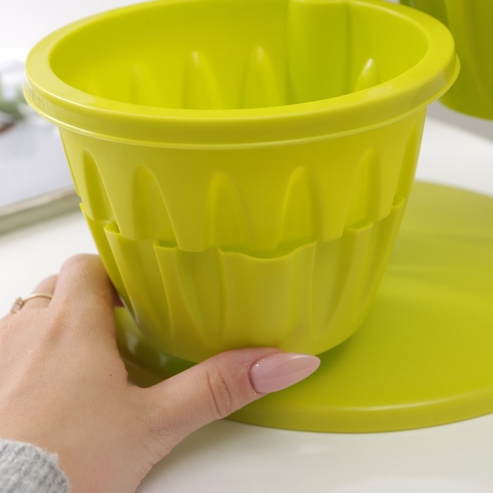 Кашпо многоярусное &laquo;Каскад&raquo;, 3 шт, 700 мл, зелёное