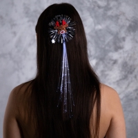 Заколка для волос светодиодная "Олень" 34x9 см, 1 LED, батарейки LR1130x2 (в комплекте), свечение белое Заколка для волос светодиодная "Олень" 34x9 см, 1 LED, батарейки LR1130x2 (в комплекте), свечение белое