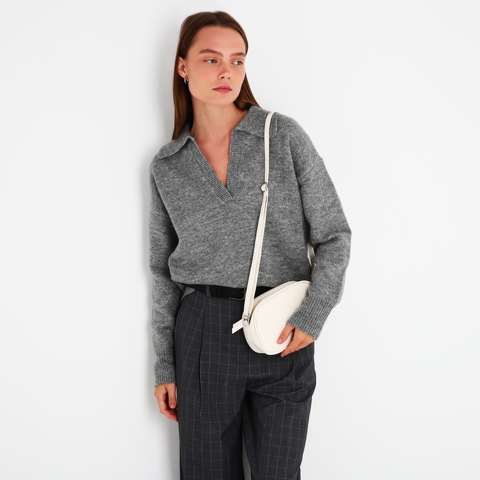 Сумка кросс-боди на молнии, цвет бежевый