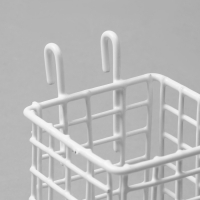 Корзина на сетку, 9&times;9&times;9,5 см, цвет белый