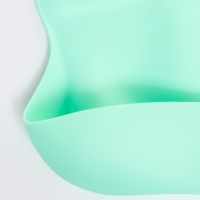 Нагрудник для кормления силиконовый с карманом, цвет бирюзовый Нагрудник для кормления силиконовый с карманом, цвет бирюзовый