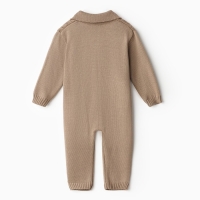 Комбинезон детский вязаный MINAKU, рост 68-74, цвет коричневый