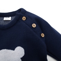 Комбинезон вязаный Крошка Я &laquo;Мишка&raquo; рост 80-86 см, цвет синий