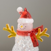 Ночник "Снеговик" LED 1Вт RGB 3хLR44 прозрачный 8х8х10см RISALUX Ночник "Снеговик" LED 1Вт RGB 3хLR44 прозрачный 8х8х10см RISALUX