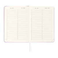 Ежедневник недатированный, A5, 136 листов, кожзам, deVENTE. Tailor, твердая обложка с поролоном, хлястик, перфорация, ляссе, блок 70%, сиреневый