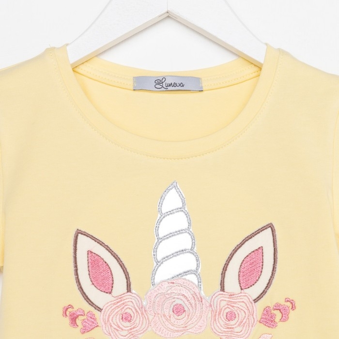 Футболка для девочки, цвет жёлтый, рост 104