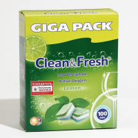 Таблетки для посудомоечных машин Clean & Fresh All in 1, 100 шт