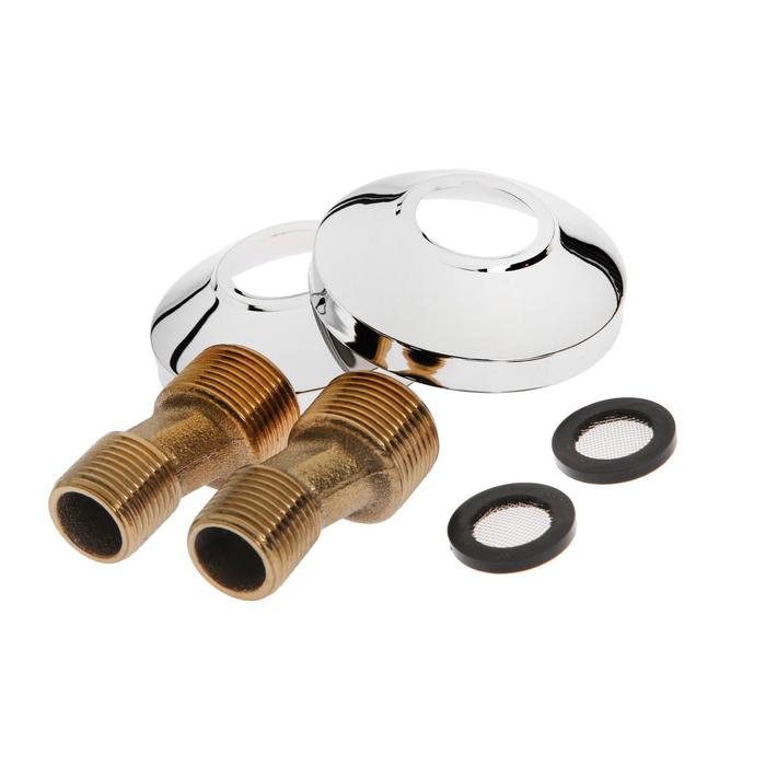 Cмеситель для ванны Accoona A87170, двухвентильный, с душевым набором, силумин, хром