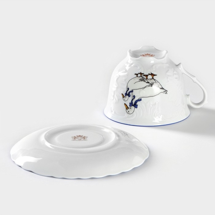 Чайная пара &laquo;Рококо. Гуси&raquo;, 330 мл