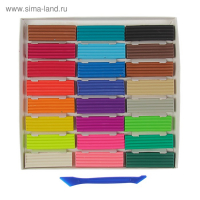 Пластилин 24 цвета 480 г, "Гамма" "Классический", со стеком Пластилин 24 цвета 480 г, "Гамма" "Классический", со стеком