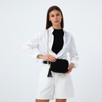 Сумка кросс-боди на молнии, цвет чёрный Сумка кросс-боди на молнии, цвет чёрный