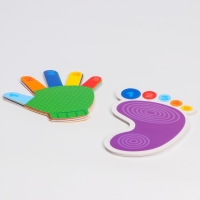 Развивающий игровой набор &laquo;Ладошки и ножки&raquo; 16 карточек+Задания, Крошка Я