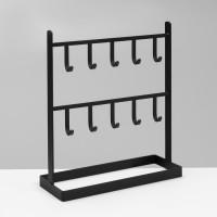 Подставка для украшений &laquo;Крючок&raquo;, 20&times;7,5&times;24, цвет чёрный