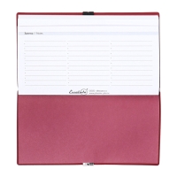 Еженедельник датир 2025г 175х95мм мягк обл иск кож 64л ESCALADA, бл тис, бл 70 г/м&sup2;,красный