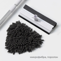 Щётка для окон Raccoon, поролоновая телескопическая насадка 47(80,5) см, две насадки из микрофибры с держателем 11,5×6,5 см Щётка для окон Raccoon, поролоновая телескопическая насадка 47(80,5) см, две насадки из микрофибры с держателем 11,5×6,5 см