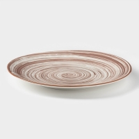 Тарелка керамическая обеденная «Искушение», d=26,5 см, цвет розовый Тарелка керамическая обеденная «Искушение», d=26,5 см, цвет розовый