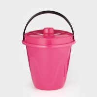 Ведро с крышкой «Лайт», 5 л, цвет розовый Ведро с крышкой «Лайт», 5 л, цвет розовый