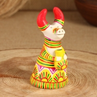 Филимоновская игрушка колокольчик «Корова», 10-12 см Филимоновская игрушка колокольчик «Корова», 10-12 см