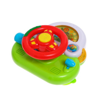 Музыкальный руль &laquo;Весёлые животные&raquo;, световые и звуковые эффекты, работает от батареек